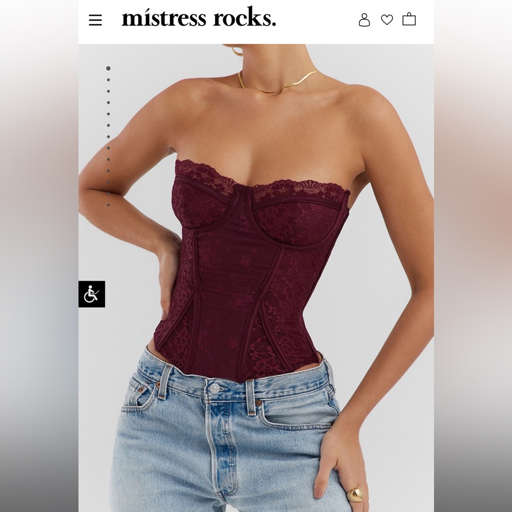 Black Cherry Lace Underwired Corset